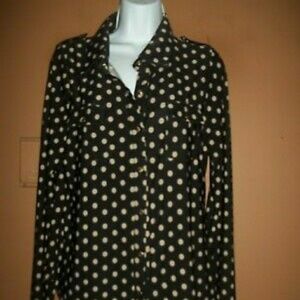 LS1 BCBG Maxazaria PX-LARGE black/tan knit long sleeve